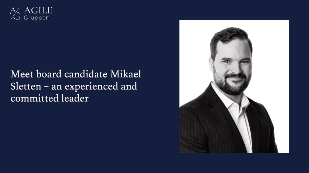 Meet board candidate Mikael Sletten – an experienced and committed leader